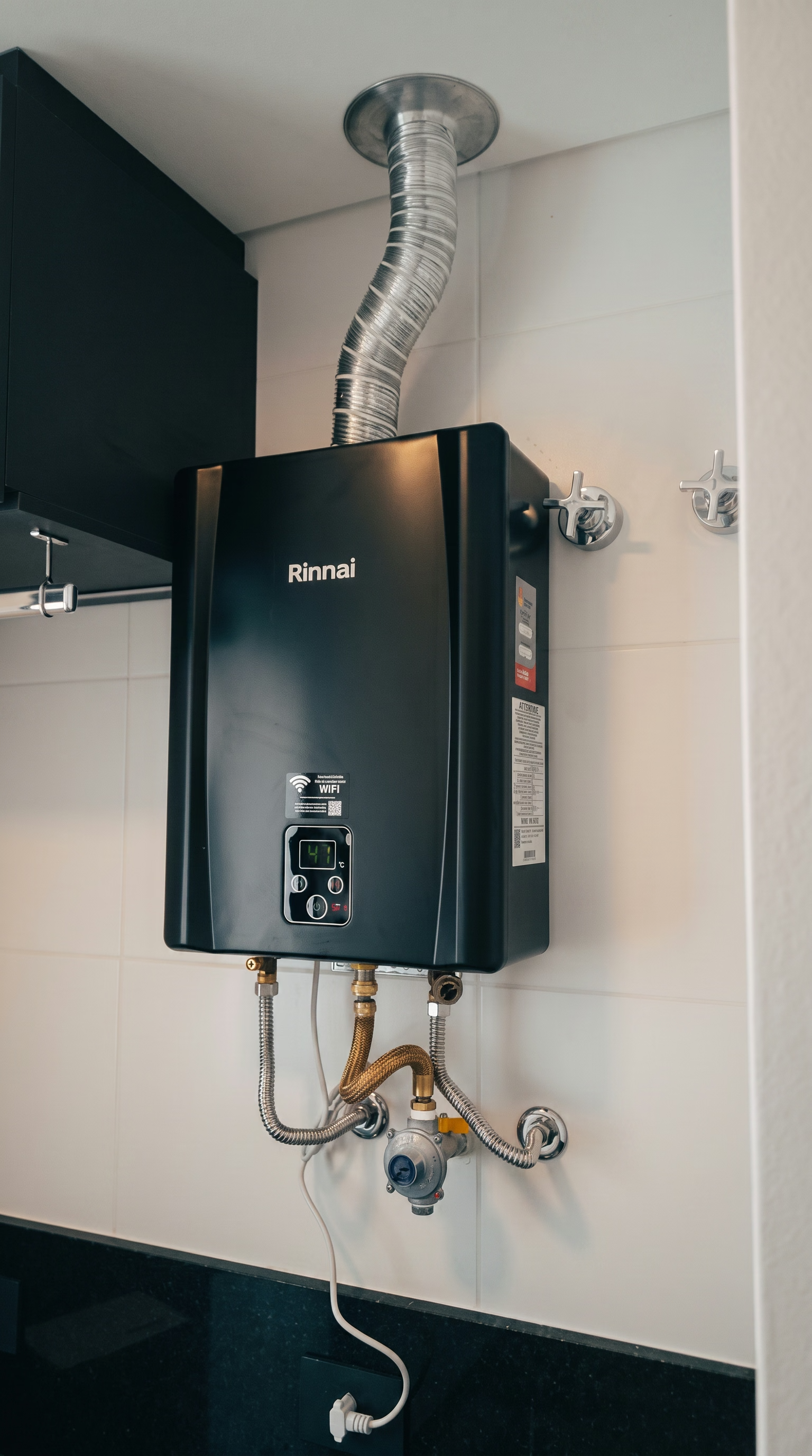 Aquecedor Rinnai preto