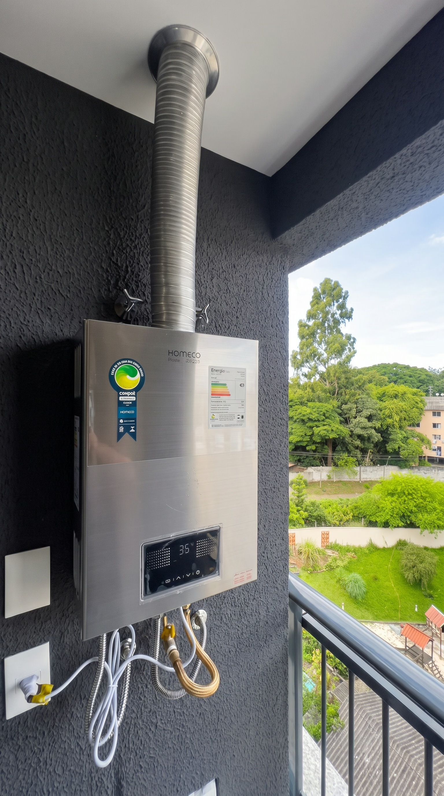 Aquecedor em varanda