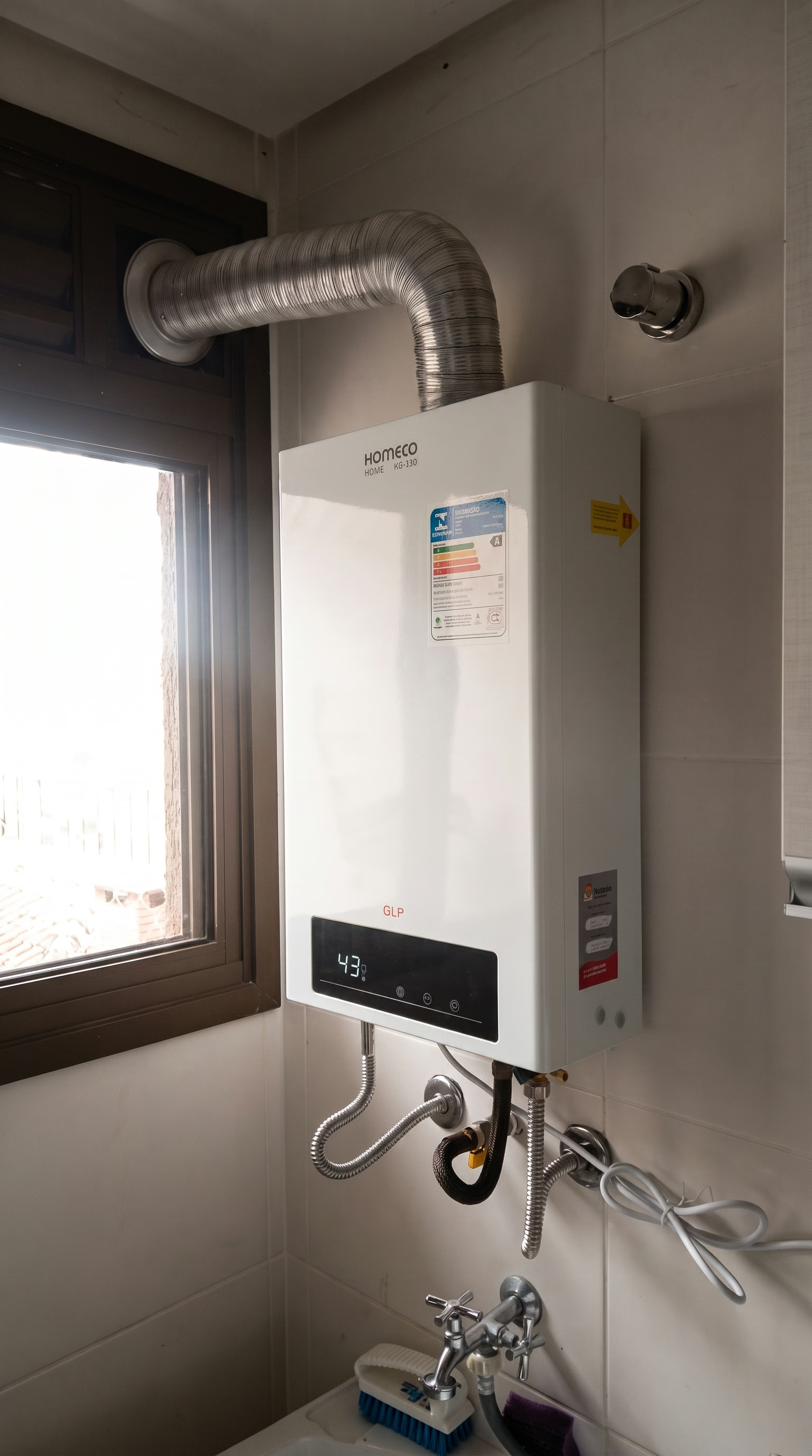 Aquecedor Homeco em banheiro