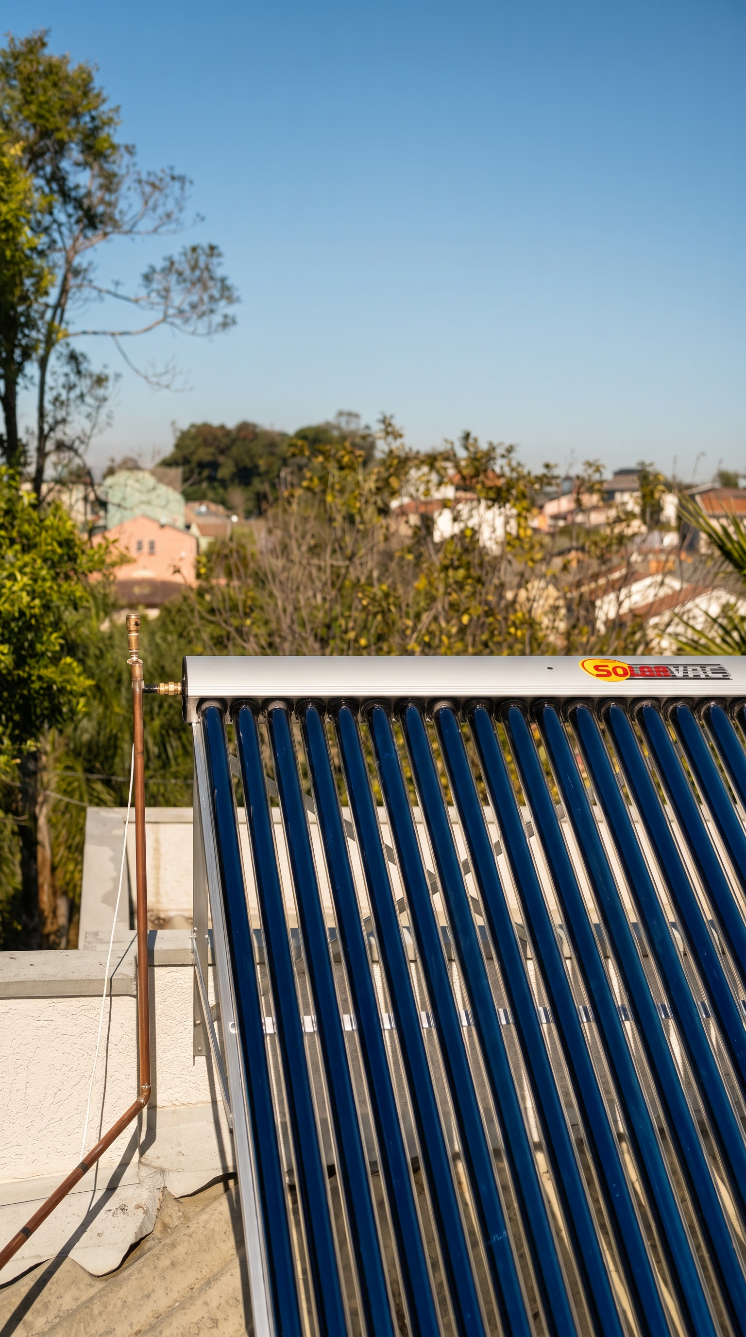 Aquecedor solar a vácuo